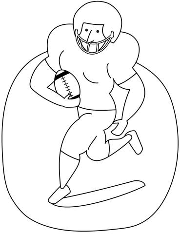 American Football Player Coloring Page